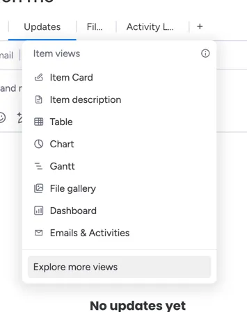 Add item view