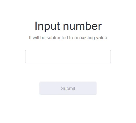 Ask for number screen
