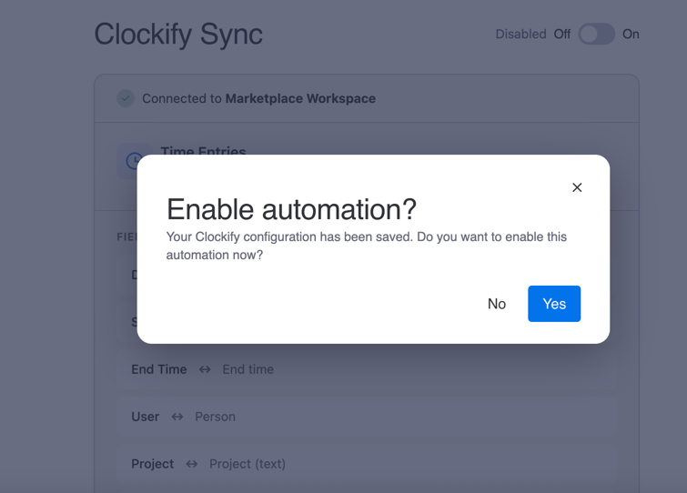 Enable automation