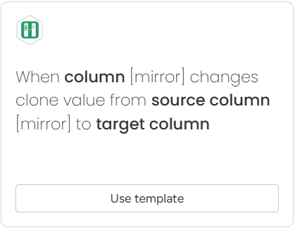 Mirror column example automation