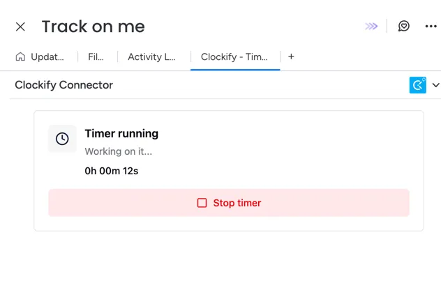 Timer running